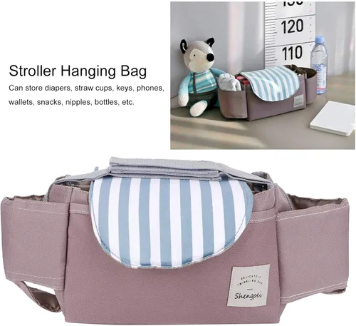 Vista 2 de Baby Stroller Organizer, Universal Stroller Cup Holder Storage Bag Baby Strollers Accessory (GsycleoXGO-14)