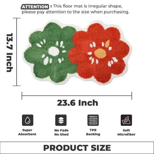 Vista 2 de Alfombra de baño ultra absorbente, de microfibra gruesa y resistente, esponjosa, lavable a máquina, alfombra de baño antideslizante para baño