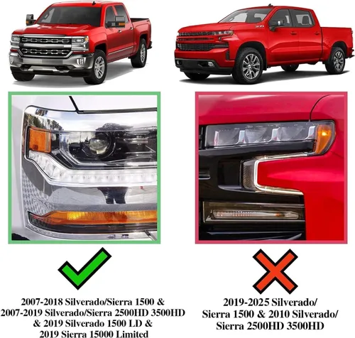 Vista 5 de COMNOVA Estribos Laterales Tablones de Estribo Compatibles con 2007-2018 Chevy Silverado/Sierra 1500 2500 3500 Crew Cab y 2019 1500LD 2500HD 3500HD