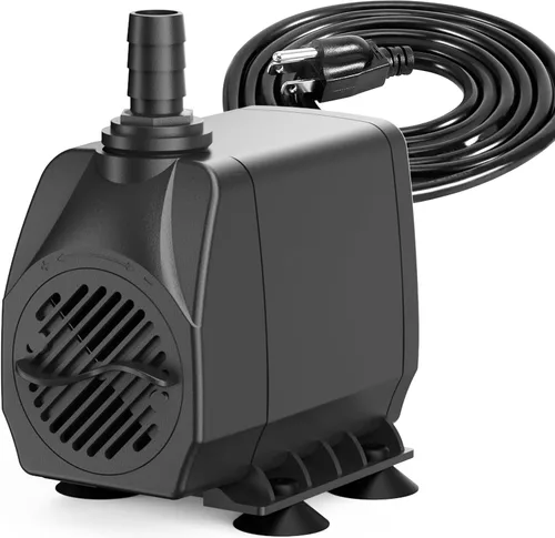 Vista 9 de Knifel Bomba sumergible de 200 GPH con apagado automático de 5.2 pies de elevación alta para fuentes, hidroponía, estanques, acuarios y más