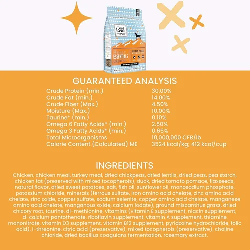 Vista 9 de I And Love And You" Naked Essentials - Alimento para perros: cordero y bisonte + pollo y pato