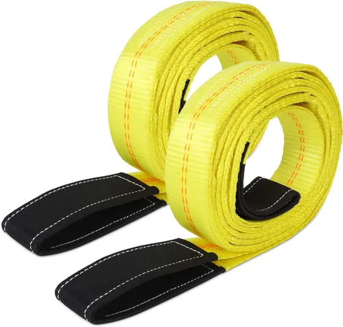 Vista 8 de Trekassy Paquete de 2 correas de elevación de 6 x 2 pulgadas, correas de elevación de 6 pies con capacidad nominal de cesta de 9,400 libras, correa
