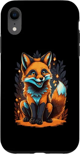 Vista 8 de iPhone 15 Artistic Fox Ilustración Lindo Anime Fox Case
