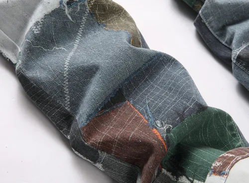 Vista 190 de Enrica Pantalones vaqueros estampados casuales para hombre