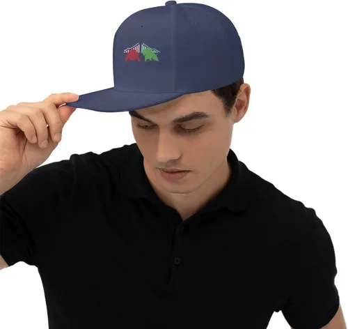 Vista 8 de wikjxiz Bajista y alcista en el mercado de valores sombreros de ciencia para hombres sombrero negro sombrero plano sombrero de sol para hombre gorra