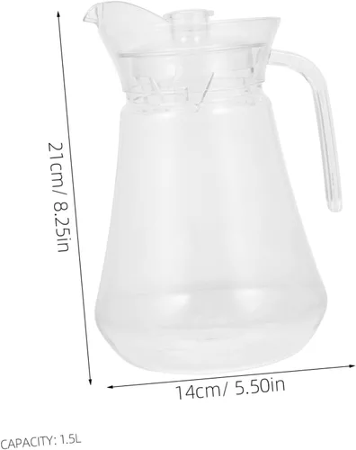Vista 7 de Jarra de bebidas de 1,5 l, jarra de té helado, jugo de leche, jarra inastillable, refrigerador, uso doméstico