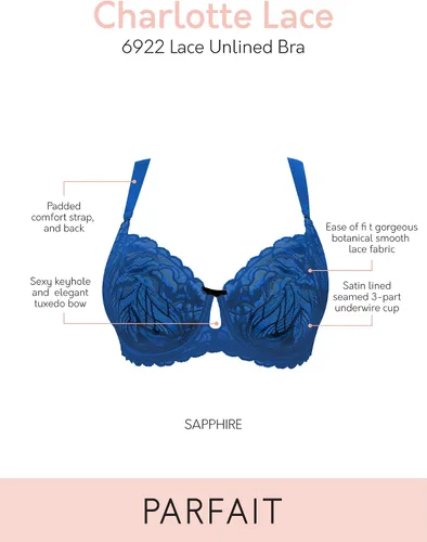 Vista 4 de PARFAIT Charlotte Lace 6922 - Brasier de encaje sin forro para mujer