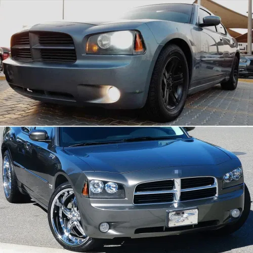 Vista 5 de Para 2006 2007 2008 2009 2010 Dodge Charger Sxt Rt Se Srt8 Conjunto de Reemplazo OEM Parachoques Delantero Lado del Pasajero Carcasa de luz