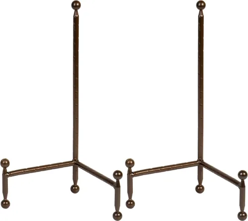 Vista 10 de Decorativo Placa De Trípode y el arte Soporte caballete acabado en negro – 11 pulgadas de altura