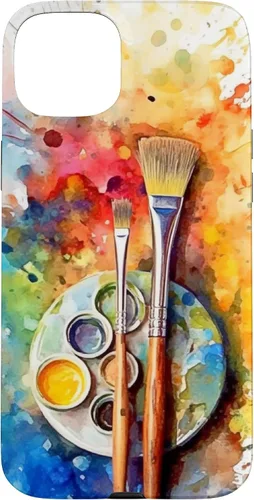 Vista 9 de Watercolor Paints Paleta y pincel pintor artista caso para iPhone 17