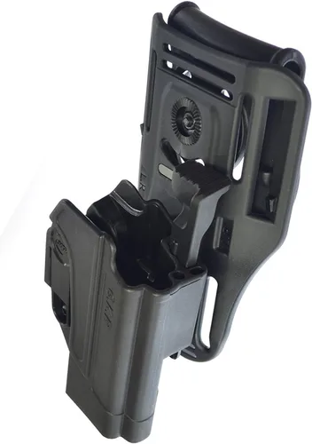 Vista 5 de Orpaz Accesorio de cinturón de defensa Lowride + funda táctica de seguridad de liberación de Thmub, ajuste de tensión ROTO Paddle para Glock