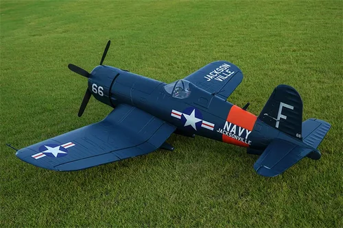 Vista 4 de Fms Avión Rc Plane 6 canales Control remoto Avión Racing Warbird 1700MM (66.9") Envergadura F4U Corsair V3 sin Reflex V2 RC Aviones para adultos PNP