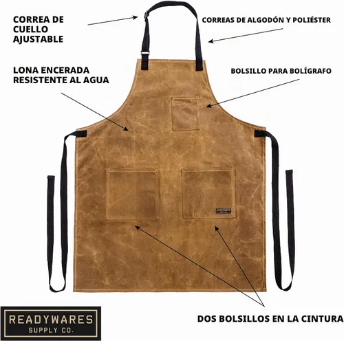Vista 2 de Readywares - Delantal de lona encerada
