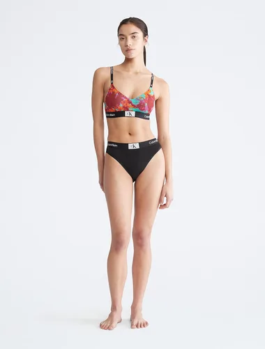 Vista 4 de Calvin Klein Bralette de algodón 1996 ligeramente forrado para mujer