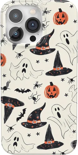 Vista 126 de Casely Funda para iPhone 14 Pro Max All Boo'd Up Fantasma púrpura Compatible con MagSafe Diseño clásico ultrafino
