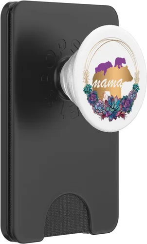 Vista 7 de Mama Bear Pop Socket 2 Cubs Floral Oro Madre Día Regalos - PopSockets Grip y Stand para Teléfonos y Tabletas