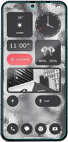 Vista 4 de Mr.Shield Paquete de 3 protectores de pantalla de vidrio templado para Nothing Phone 2 [Cortado para cámara] Vidrio de Japón con dureza 9H