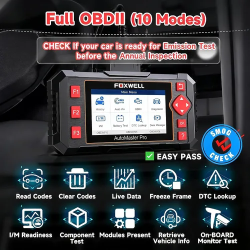 Vista 4 de FOXWELL Herramienta de diagnóstico del escáner OBD2 NT604, ABS/SRS