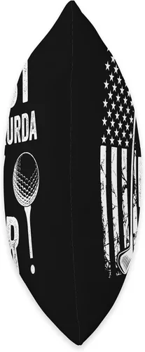 Vista 2 de Best Dad By Par Golfing Apparel by AlphaONE Best Thakurda by Par USA Flag Father's Day Golfing Dad Throw Pillow, 16x16, Multicolor