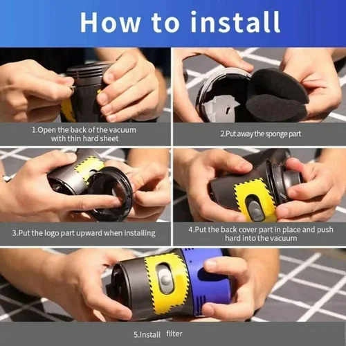 Vista 7 de Cubierta trasera del motor para Dyson V7 V8 Partes de repuesto de la cubierta trasera del motor de la aspiradora Accesorios (1 unidad)