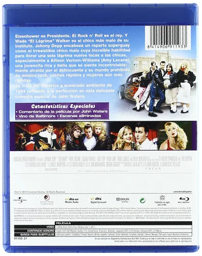 Vista 2 de Cry-Baby 1990 Cry Baby Blu-Ray RegABC Import - Spain