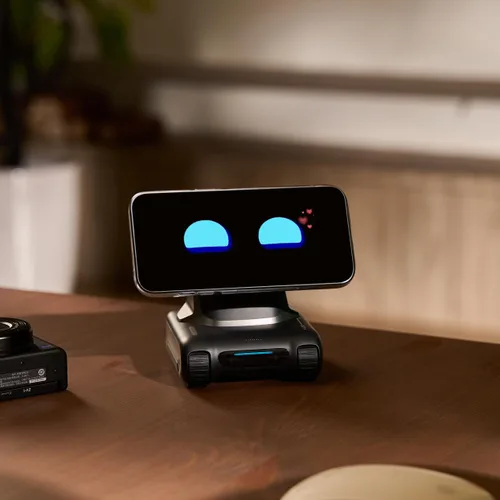 Vista 2 de LOOI Robot-Space Black-AI Compañero de escritorio, interacción de voz ChatGPT y Gemini, comprensión visual, personalidad y memoria, carga