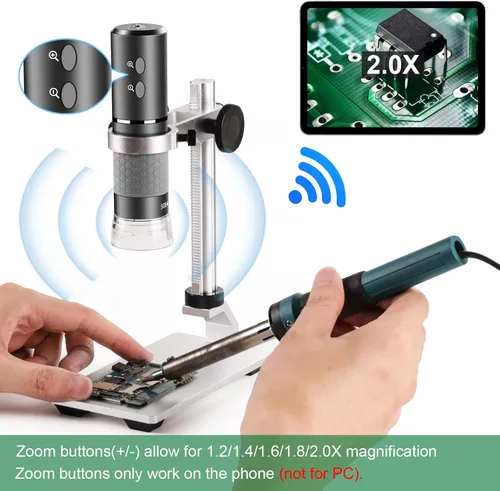 Vista 3 de Microscopio digital 4K para iPhone Android Phone y Windows Mac PC