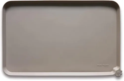 Vista 39 de Hoki Found - Bandeja de silicona para comederos de perros y gatos, tapetes impermeables para comida y agua, color caramelo