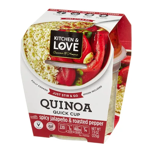 Vista 7 de Kitchen & Love Jalapeño y pimienta asada Quinoa Quick Meal Paquete de 6 Vegana, sin gluten, lista para comer, no requiere refrigeración