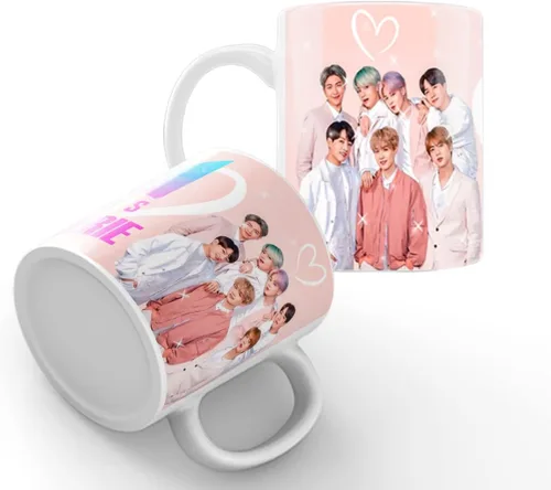 Vista 4 de Taza irrompible para niños con nombre (BTS Pastel)