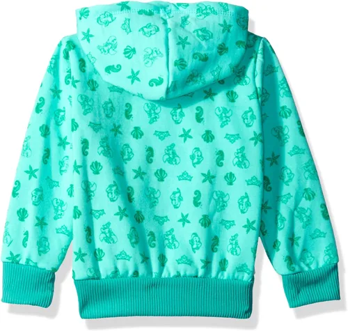 Vista 2 de Disney Sudaderas con capucha y cremallera con estampado de sirenita para niña de 2 piezas