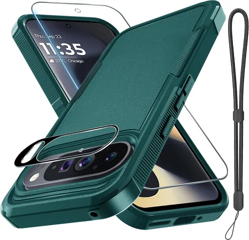 Vista 30 de Funda para Google Pixel 7A, Funda Protectora de Teléfono de Cuerpo Completo Resistente de Trabajo Pesado Robusta a Prueba de Golpes con Correa