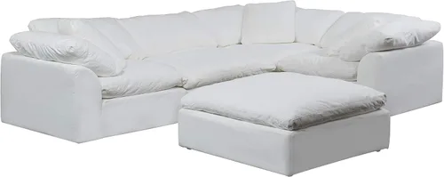 Vista 11 de Sunset Trading Cloud Puff - Sofá modular de 5 piezas, color gris, gris