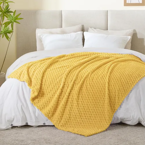 Vista 61 de BEDELITE Manta de forro polar para sofá y cama, manta decorativa de jacquard 3D de almendra, súper suave y acogedora, manta mullida cálida adecuada