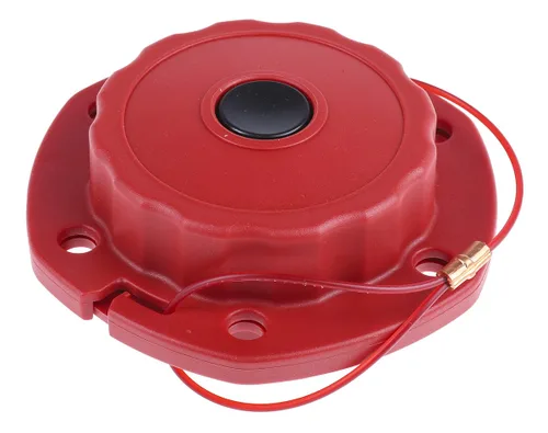 Vista 2 de Brady - 50940 Mini bloqueo de cable, 1/16" de diámetro, 8' de longitud, cable de acero, rojo y negro