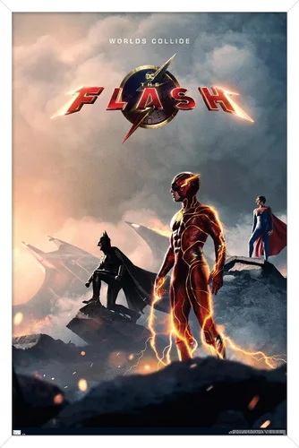 Vista 13 de Trends International DC Comics Movie The Flash - Póster de pared de una hoja, 22.4 pulgadas de largo x 14.7 pulgadas, versión enmarcada de madera