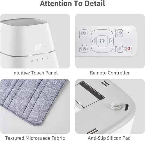 Vista 3 de AquaPad CozyFlow Cubrecolchón con calefacción por agua, sin cable eléctrico, todo digital, garantía de 5 años, AirQuiet y tecnología de doble