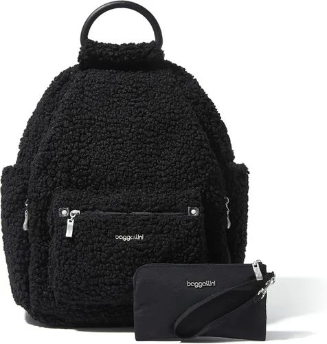 Vista 25 de Baggallini Mochila todo el día para mujer con pulsera de teléfono RFID, Negro, talla única