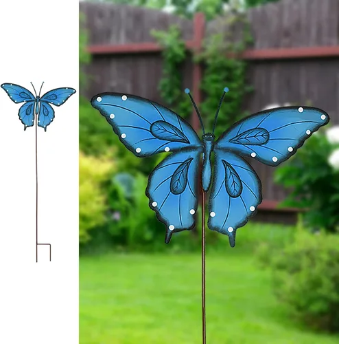Vista 11 de Estacas de metal para jardín, letrero decorativo para patio, decoración de camino, decoración de interiores y exteriores (abeja)