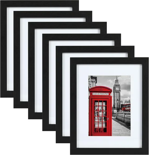 Vista 63 de PEALSN - Juego de 6 portarretratos de 5 x 7 pulgadas para fotos de 4 x 6 pulgadas con paspartú/5 x 7 pulgadas sin paspartú, para montaje en Negro