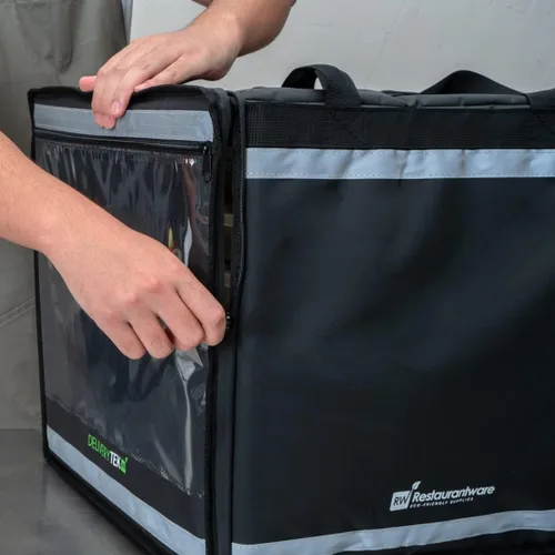 Vista 11 de Restaurantware Cater Tek - Bolsas para entrega de alimentos (14.9 x 13.1 x 9.4 pulgadas)