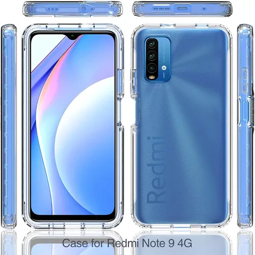 Vista 2 de Pzwoxukhov Funda para Xiaomi Poco M3 M2010J19CG M2010J19CI Caso, alta transparencia, color degradado, funda de absorción de impactos anticaída