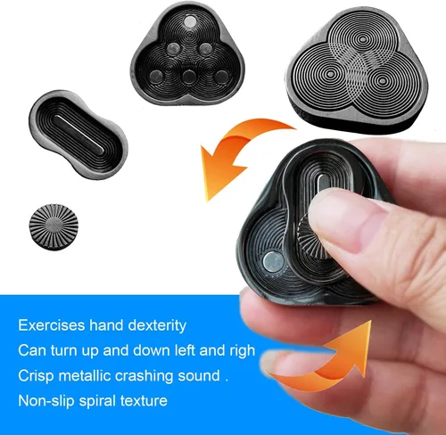 Vista 4 de YANZHE Juguete deslizante magnético triangular, juguetes de metal EDC para adultos, alivio del estrés y la ansiedad, oficina (negro)