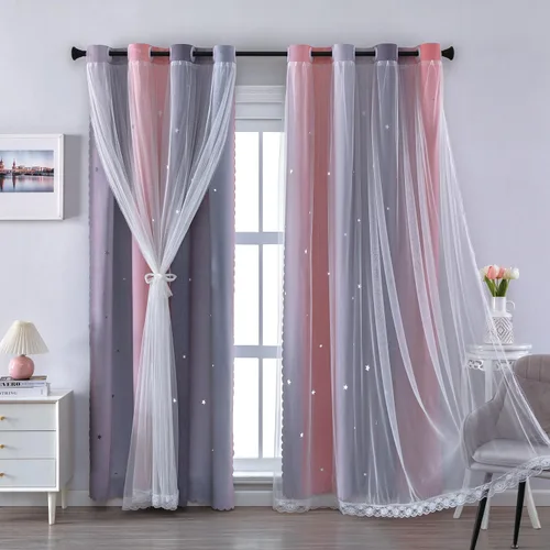 Vista 25 de XiDi - Cortinas para decoración de dormitorio Beige34/54/1