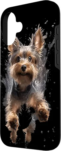 Vista 2 de Funda submarina para iPhone 16 Yorkshire Terrier buceo para perros