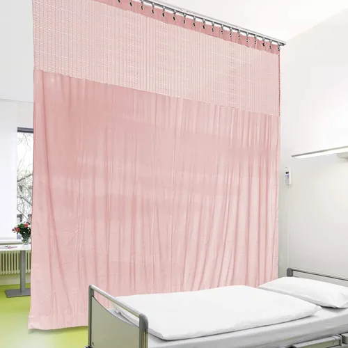 Vista 11 de cololeaf Cortina divisora de habitación de 5 pies de ancho x 7 pies de alto con ojales de níquel para hospital, clínica médica, spa, laboratorio