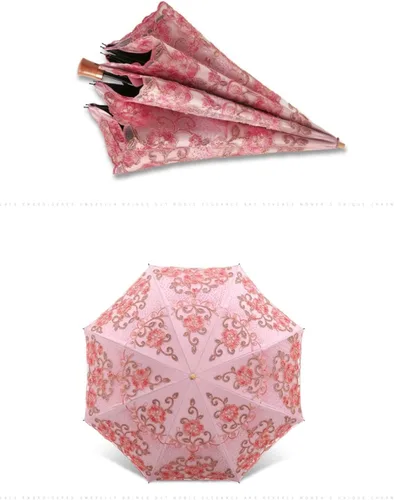 Vista 46 de Honeystore - Parasoles de encaje de flores para fiesta de boda, paraguas nupcial de encaje