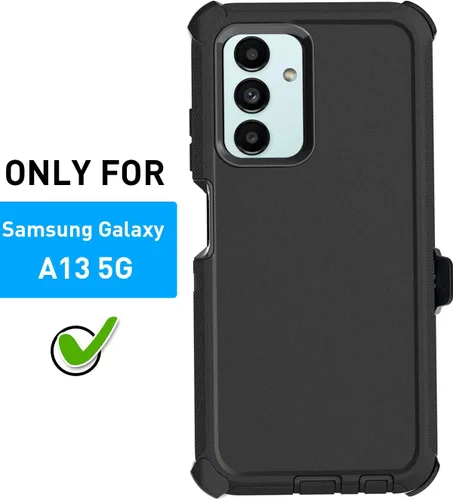 Vista 2 de AICase Funda para Galaxy A13 5G, resistente protección contra caídas, cuerpo completo, a prueba de golpes, a prueba de polvo, militar, resistente