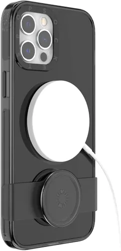 Vista 6 de PopSockets Funda negra para iPhone 12 y iPhone 12 Pro con agarre y deslizamiento para teléfono compatible con MagSafe