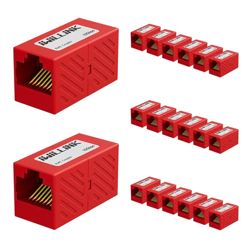 Vista 28 de iwillink Conector Ethernet RJ45, hembra a hembra, paquete de 5, color negro